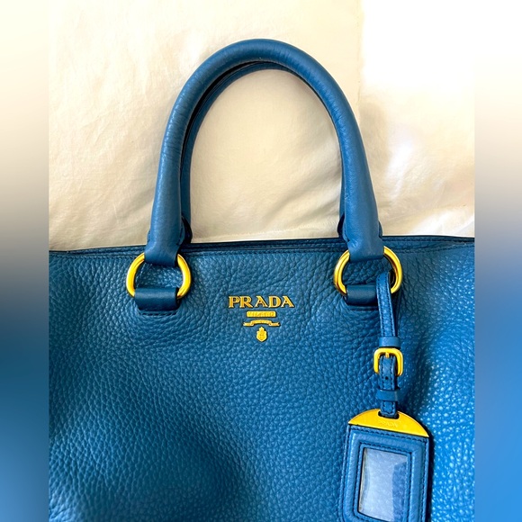 Prada BN2522 Vitello Daino Leather Cobalt - Picture 6 of 15